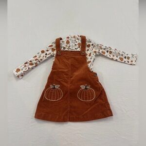 Max Studio Kids Pumpkin Print Cream and Orange Outfit